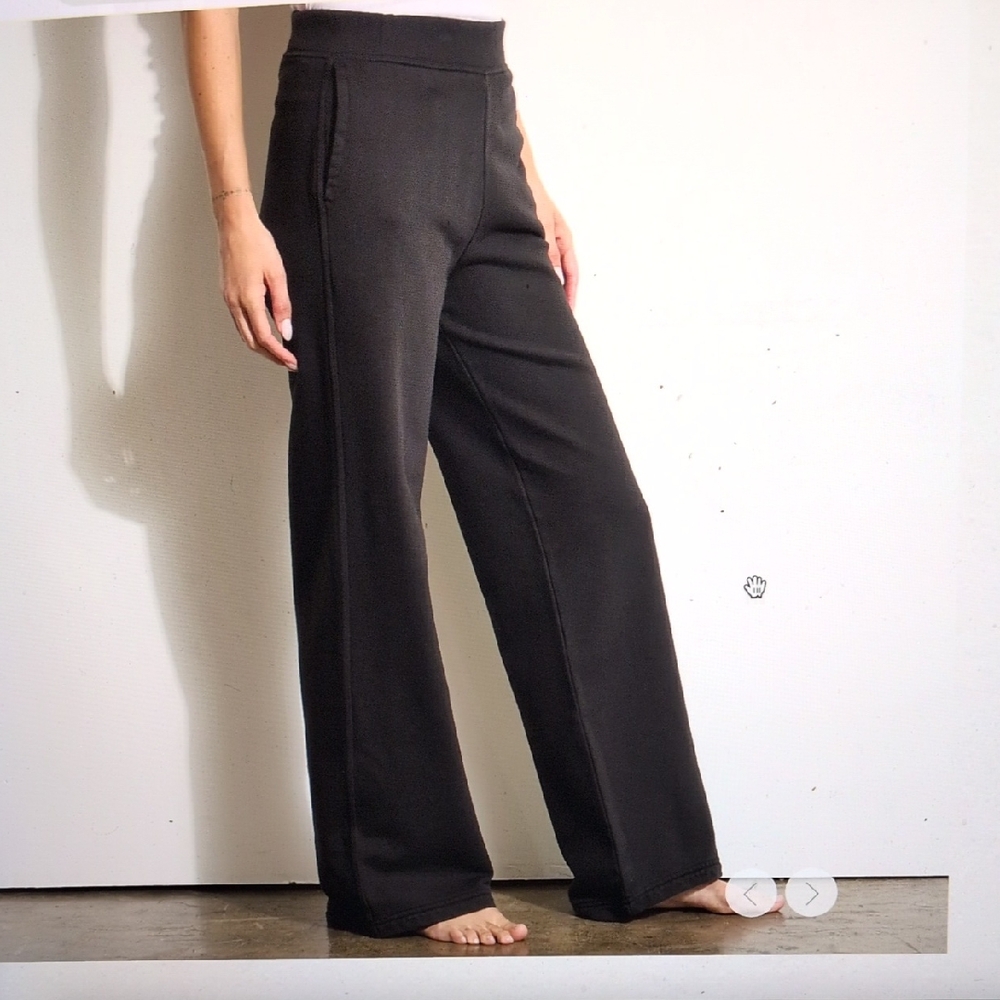 Rowan Washed Black Wide-Leg Women's Sweatpants